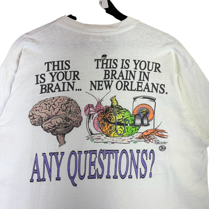 Vintage BrainWaves New Orleans Graphic T-Shirt