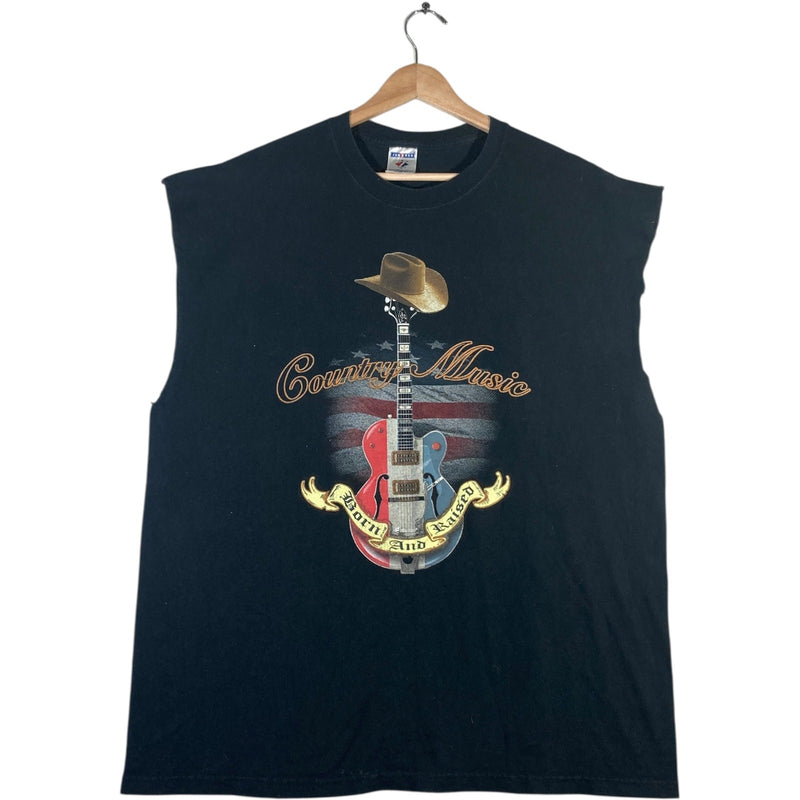 Vintage Jerzees Country Music Born & Raised Tank Top