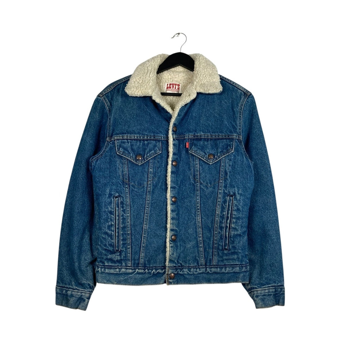 Vintage Levis Sherpa Lined Denim Trucker Jacket Medium