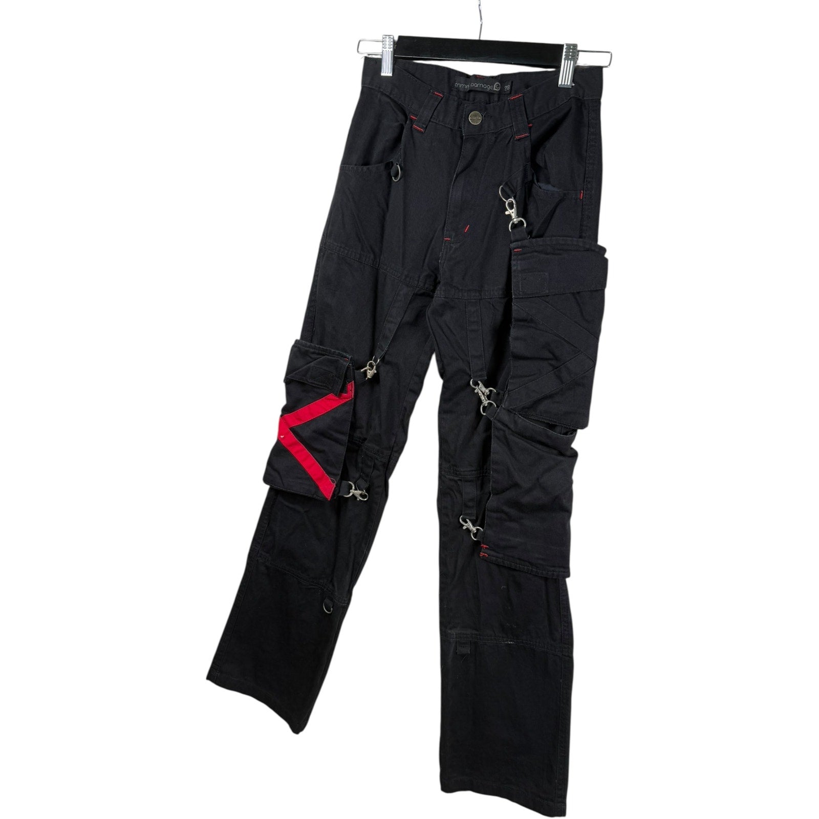 Vintage Criminal Damage Strap Goth Cargo Pants 28