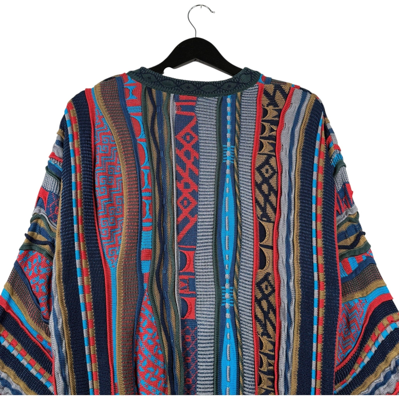 Vintage Coogi 3D Knit Striped Textured Sweater