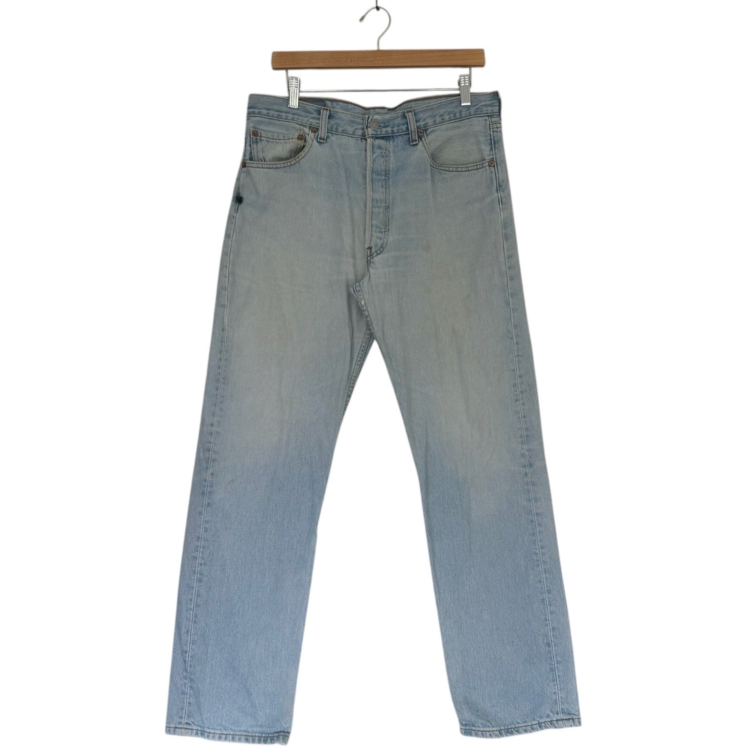 Vintage Levi's 501 Light Wash Straight Leg Jeans 34x30