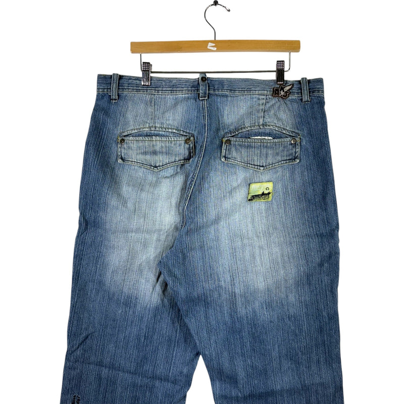 Vintage Akademiks Wide Leg Denim Jeans 38 x 23