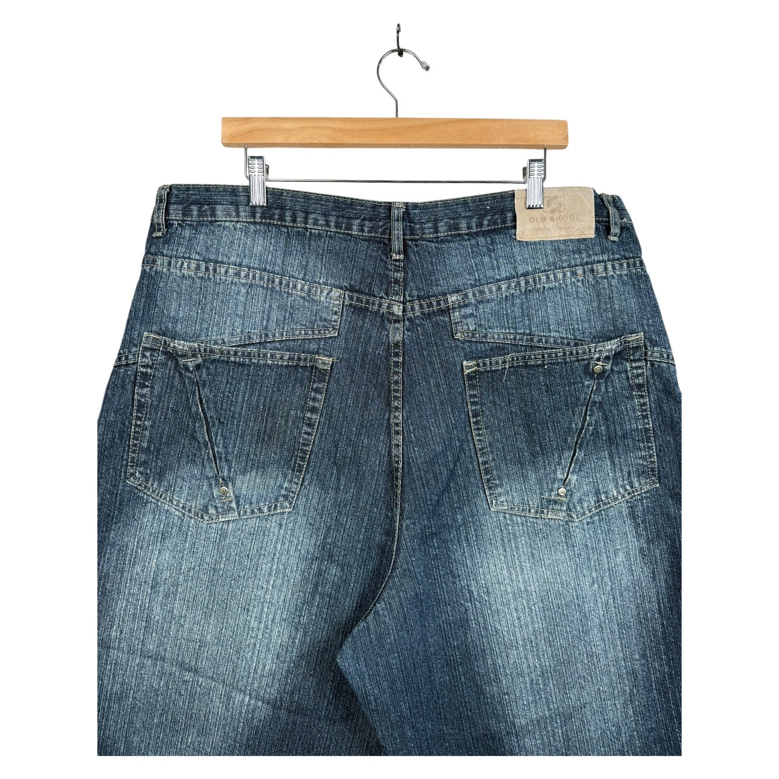 Vintage Washed Straight Leg Bermuda Denim Shorts 40