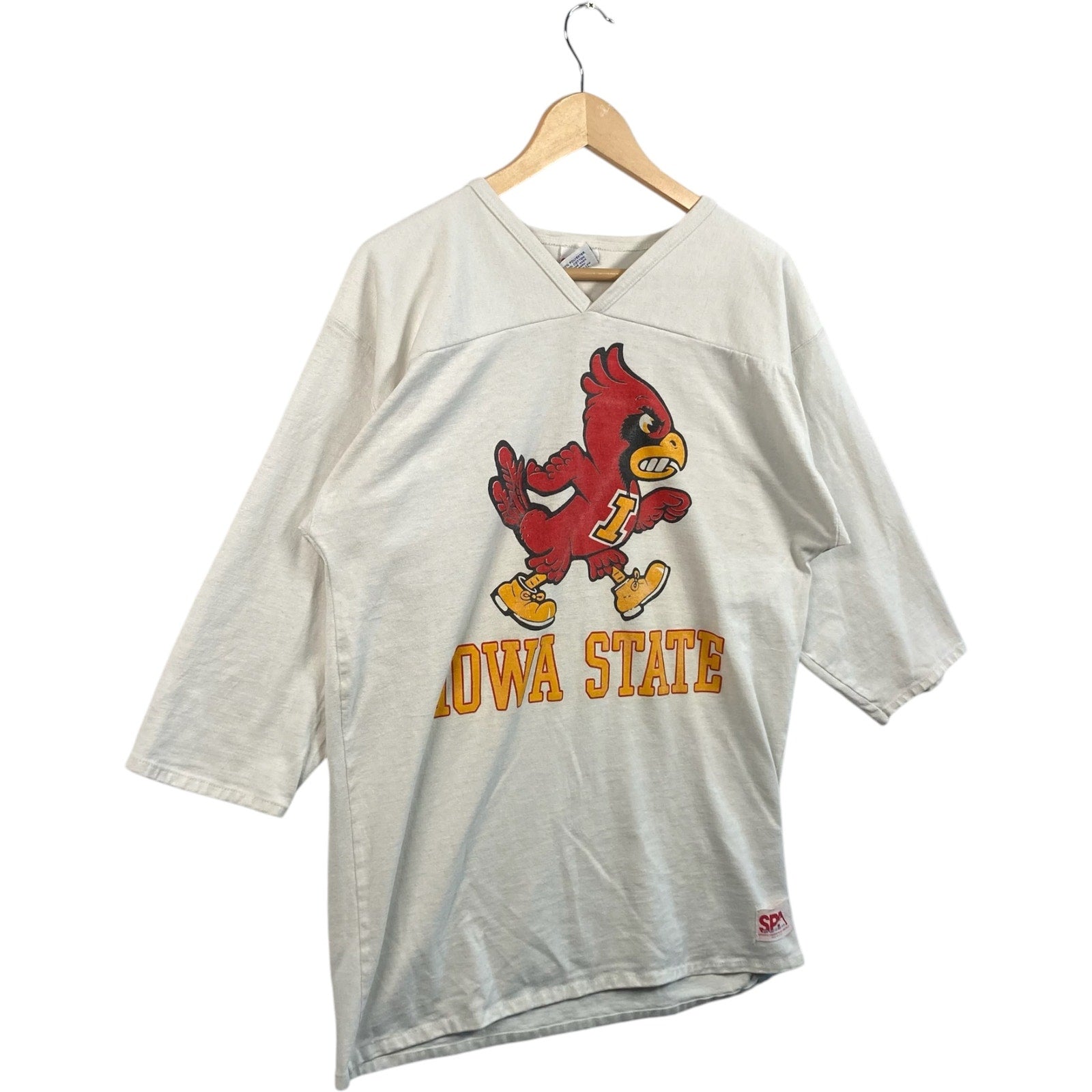 Vintage Iowa State University Cy The Cardinal Football Tee