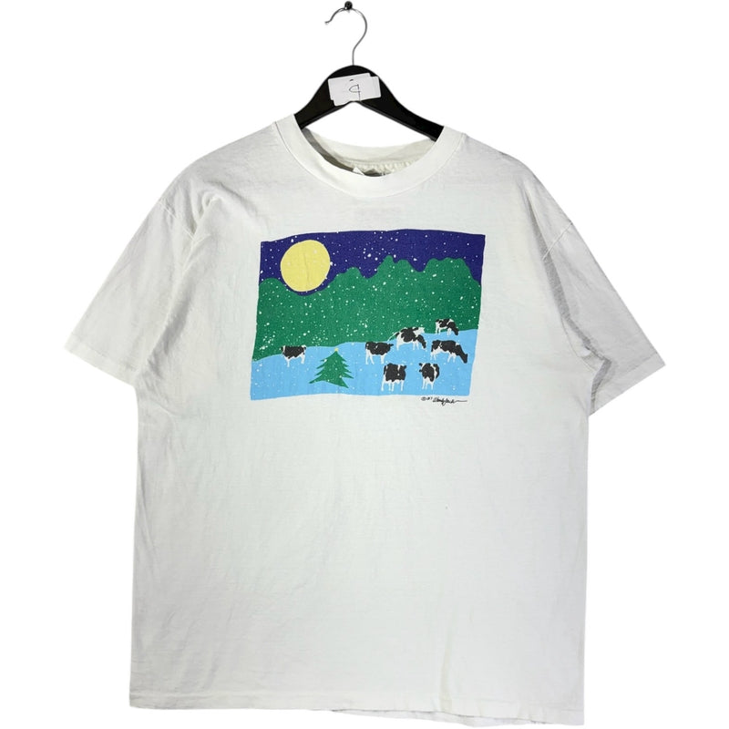 Vintage Moonlight Cow Pasture Graphic T-Shirt