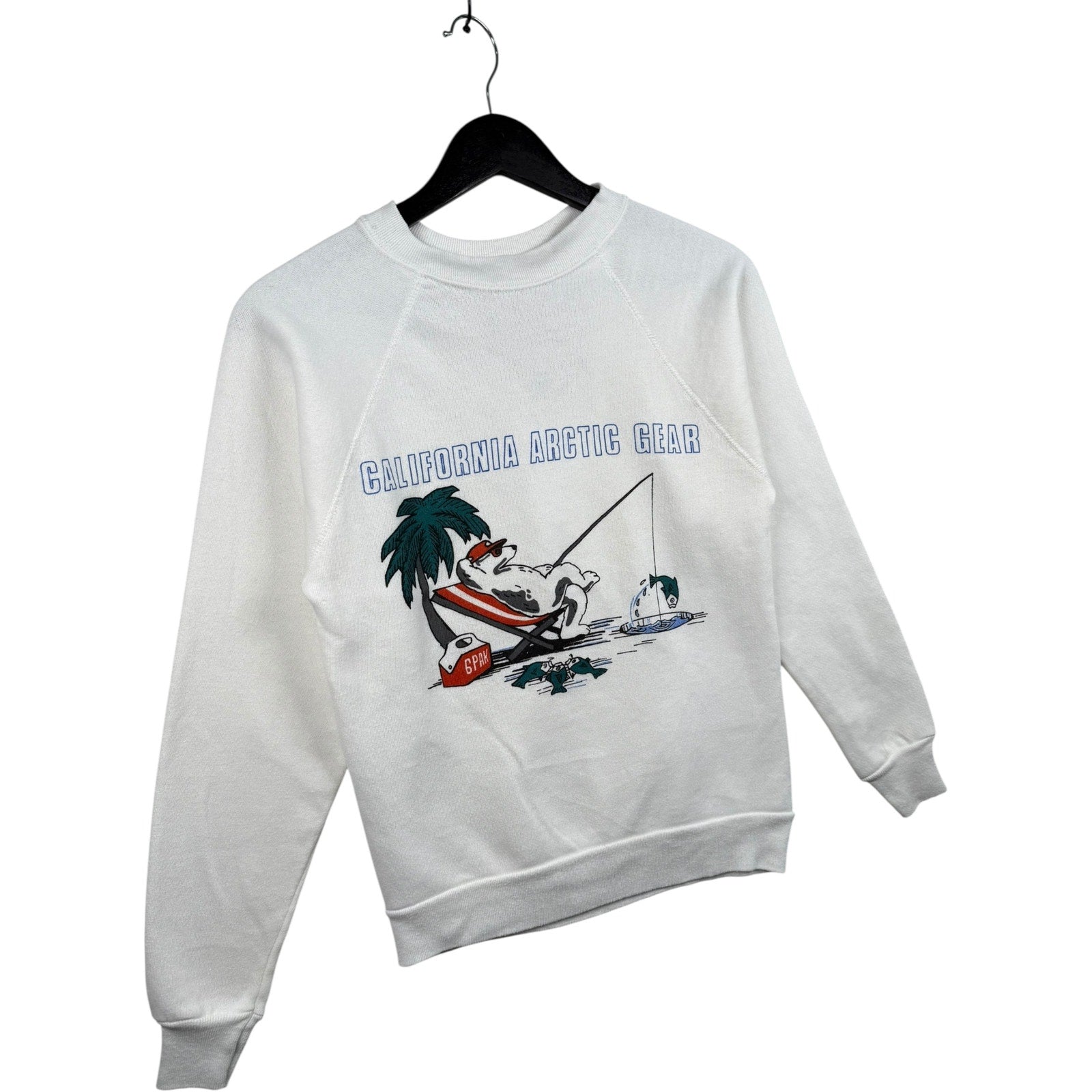Vintage California Arctic Gear Polar Bear Fishing Crewneck