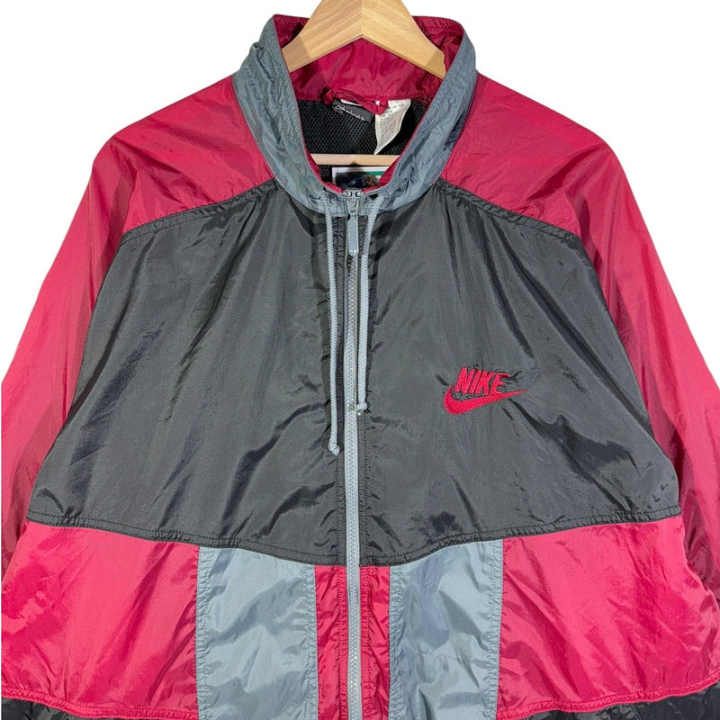 Vintage Nike Colorblock Chest Logo Windbreaker