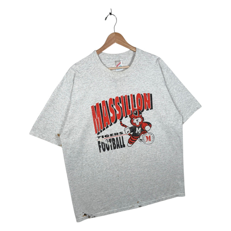 Vintage Massillon Tigers Football Mascot Graphic T-Shirt