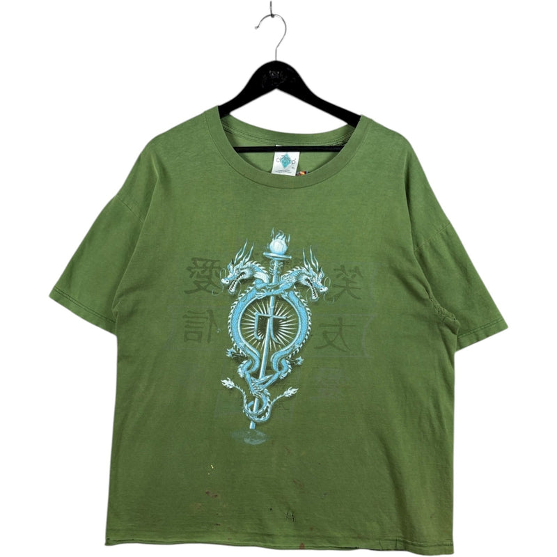 Vintage Double Dragon Print T-Shirt