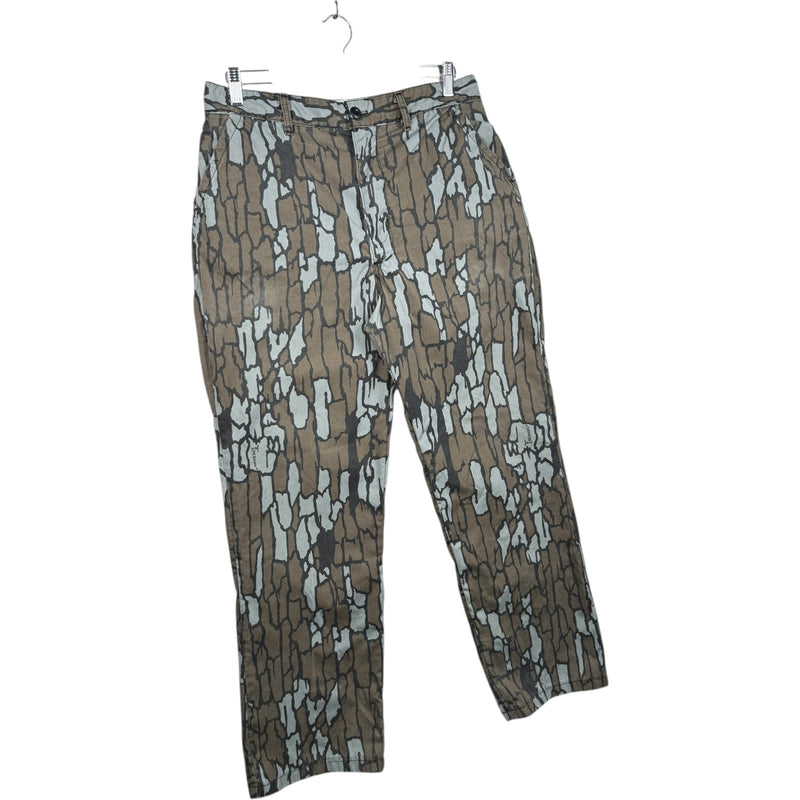 Vintage Tree Bark Camo Print Pants 35