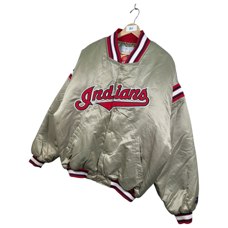 Vintage Cleveland Indians MLB Satin Bomber Jacket
