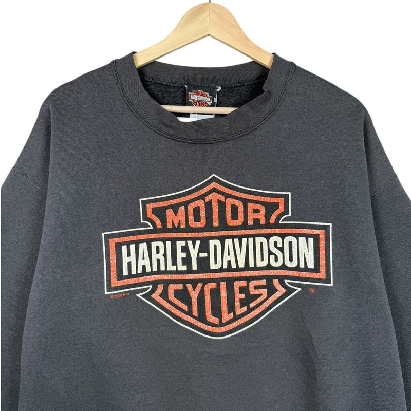 Vintage Harley Davidson Winged Wheel Graphic Crewneck