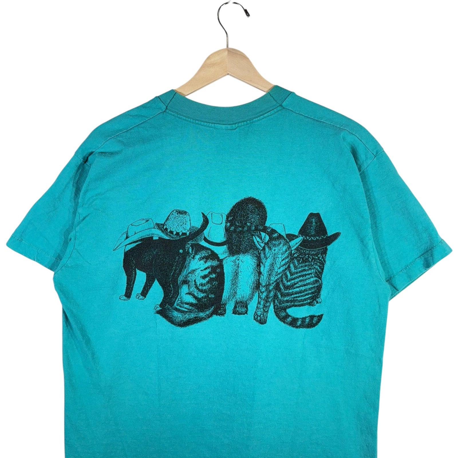 Vintage Cat In Hats Double Sided Art Tee