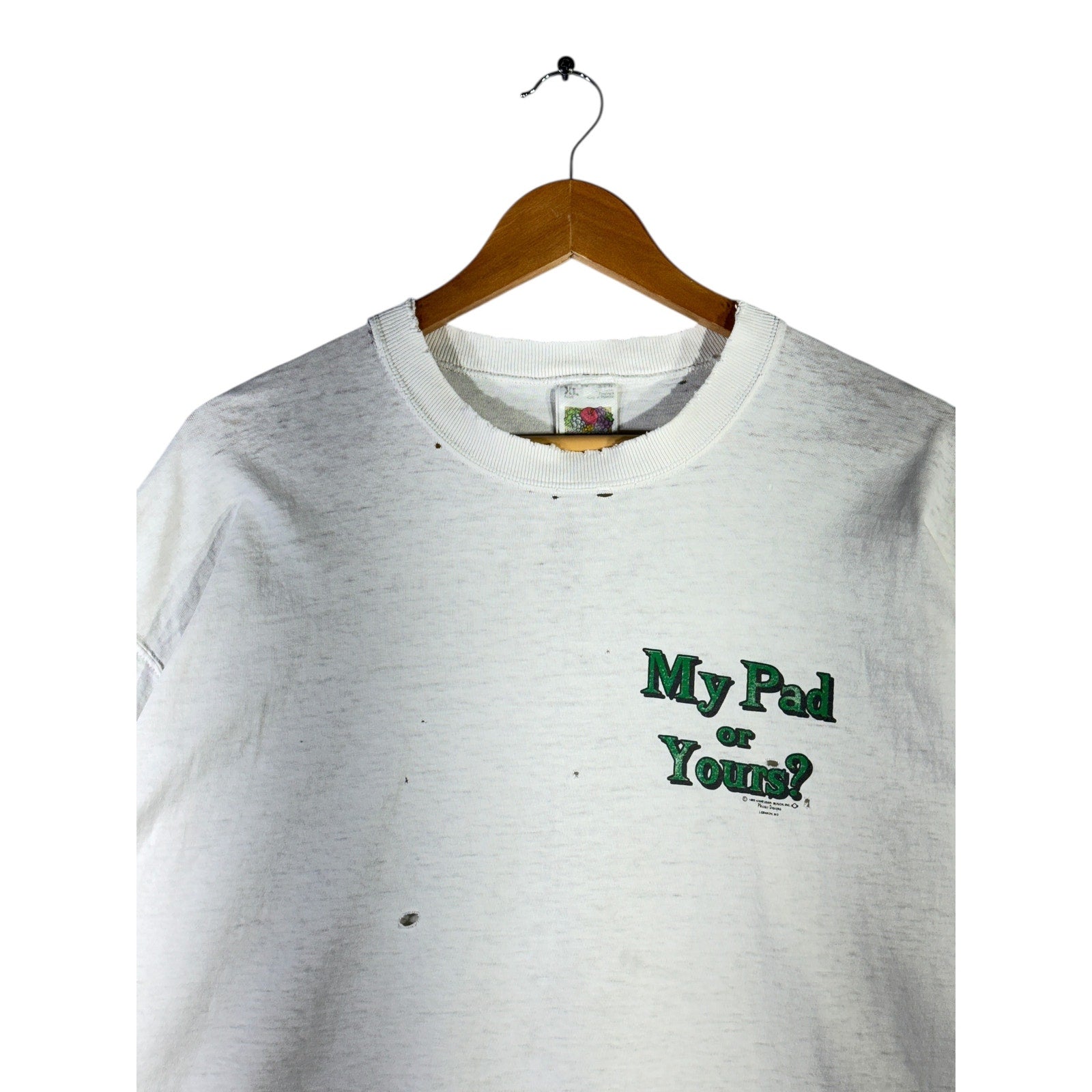 Vintage Budweiser "My Pad Or Yours?" Thrashed T-Shirt