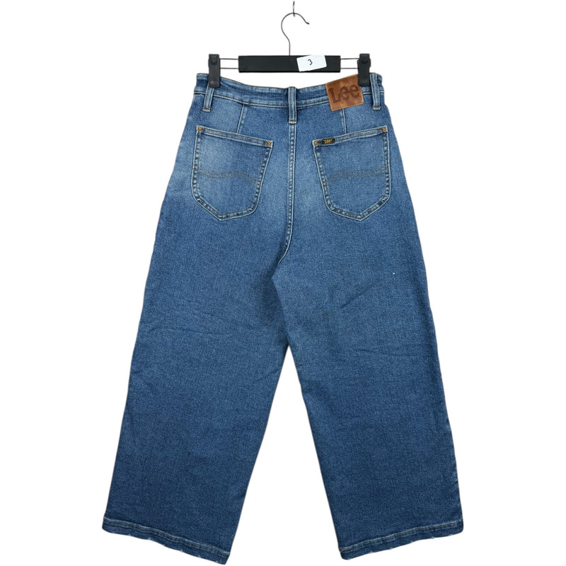 Vintage Lee Patchwork Wide Leg Denim Jeans 28