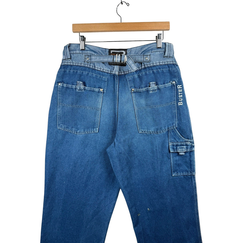 Vintage Buster Wide Leg Denim Jeans 33