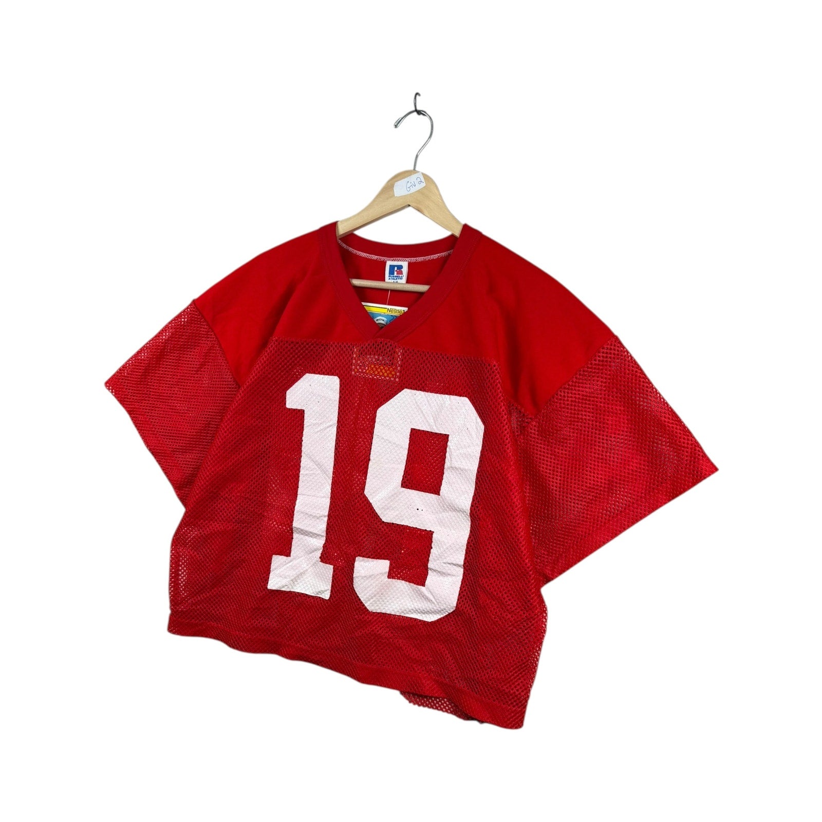 Vintage Y2K Russell Athletics Cropped Jersey