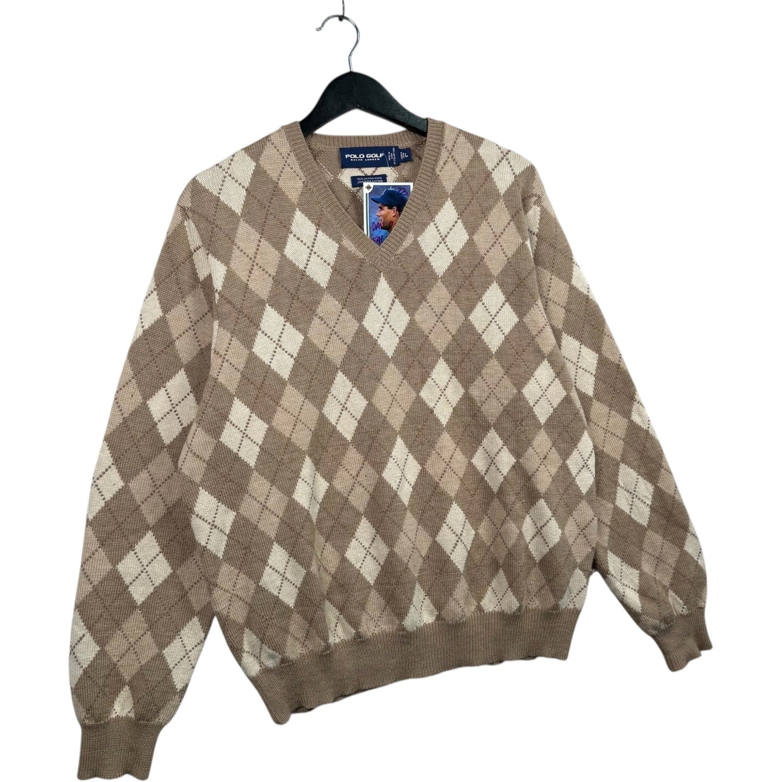 Vintage Polo Golf Ralph Lauren Diamond Patterned Sweater