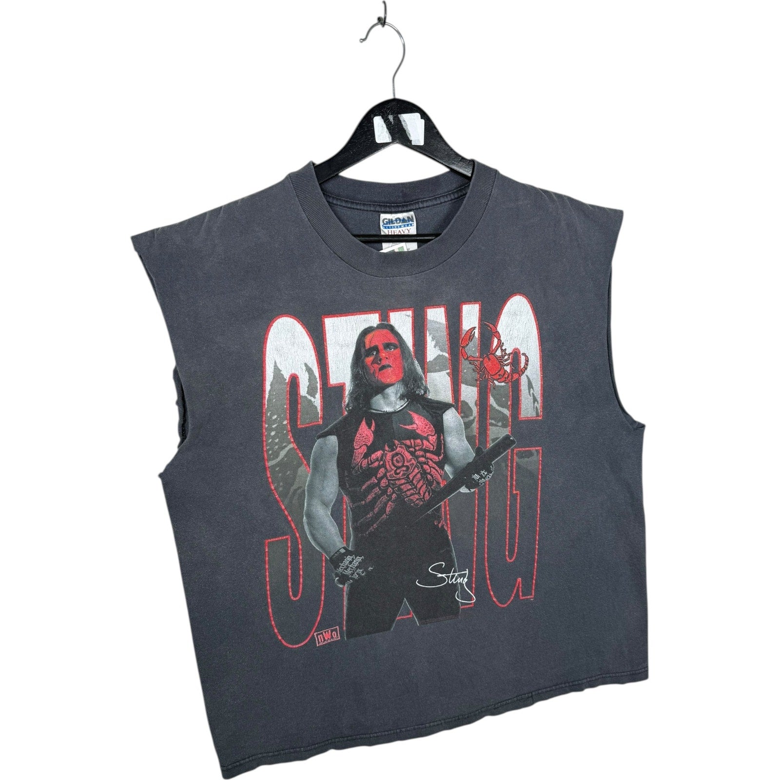 Vintage Sting WCW nWo Wrestling Cut Off Muscle Tee Top
