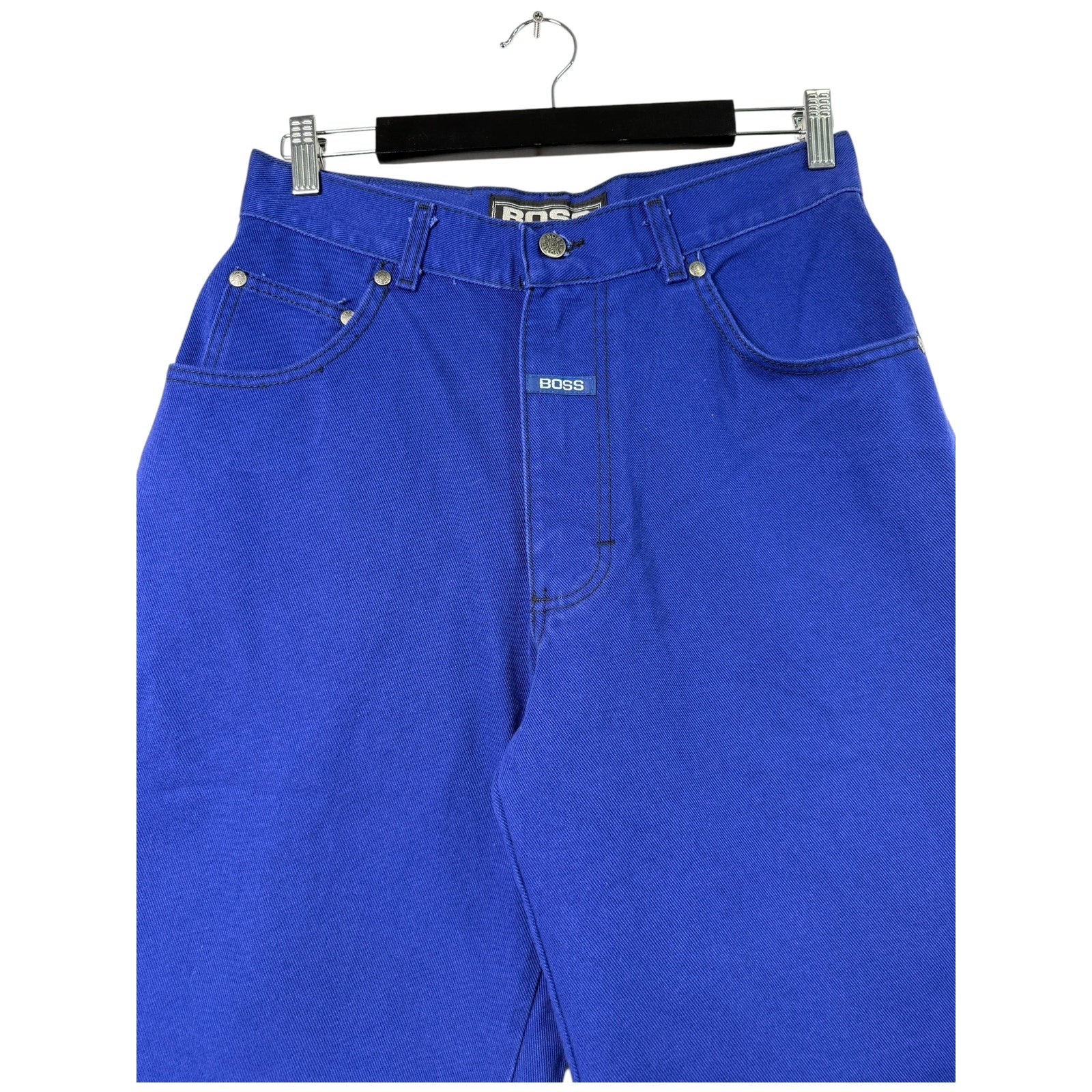 Vintage BOSS Embroidered Denim Shorts 30 x 13