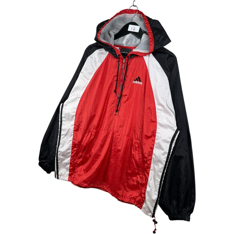 Vintage Adidas 1/2 Zip Light Jacket Hoodie Windbreaker