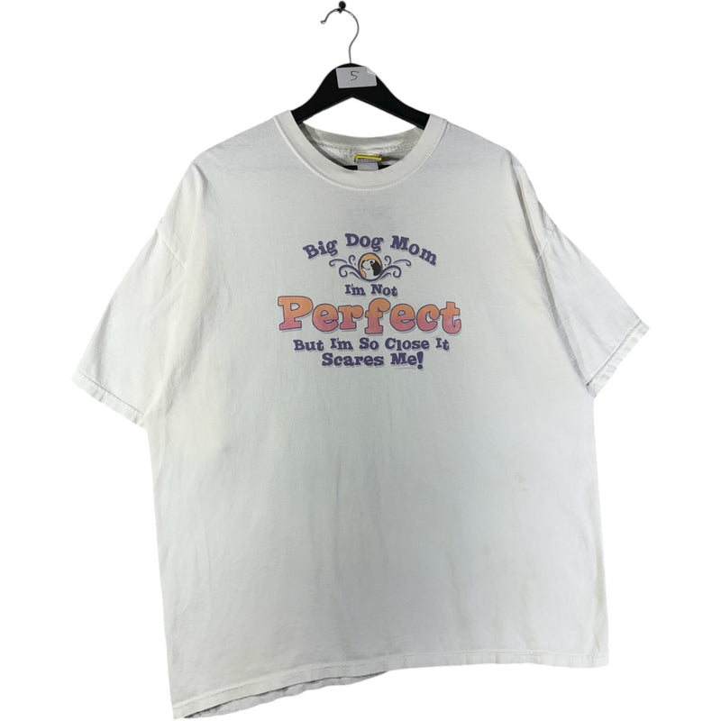 Vintage Big Dog Mom I'm Not Perfect Funny Graphic T-Shirt