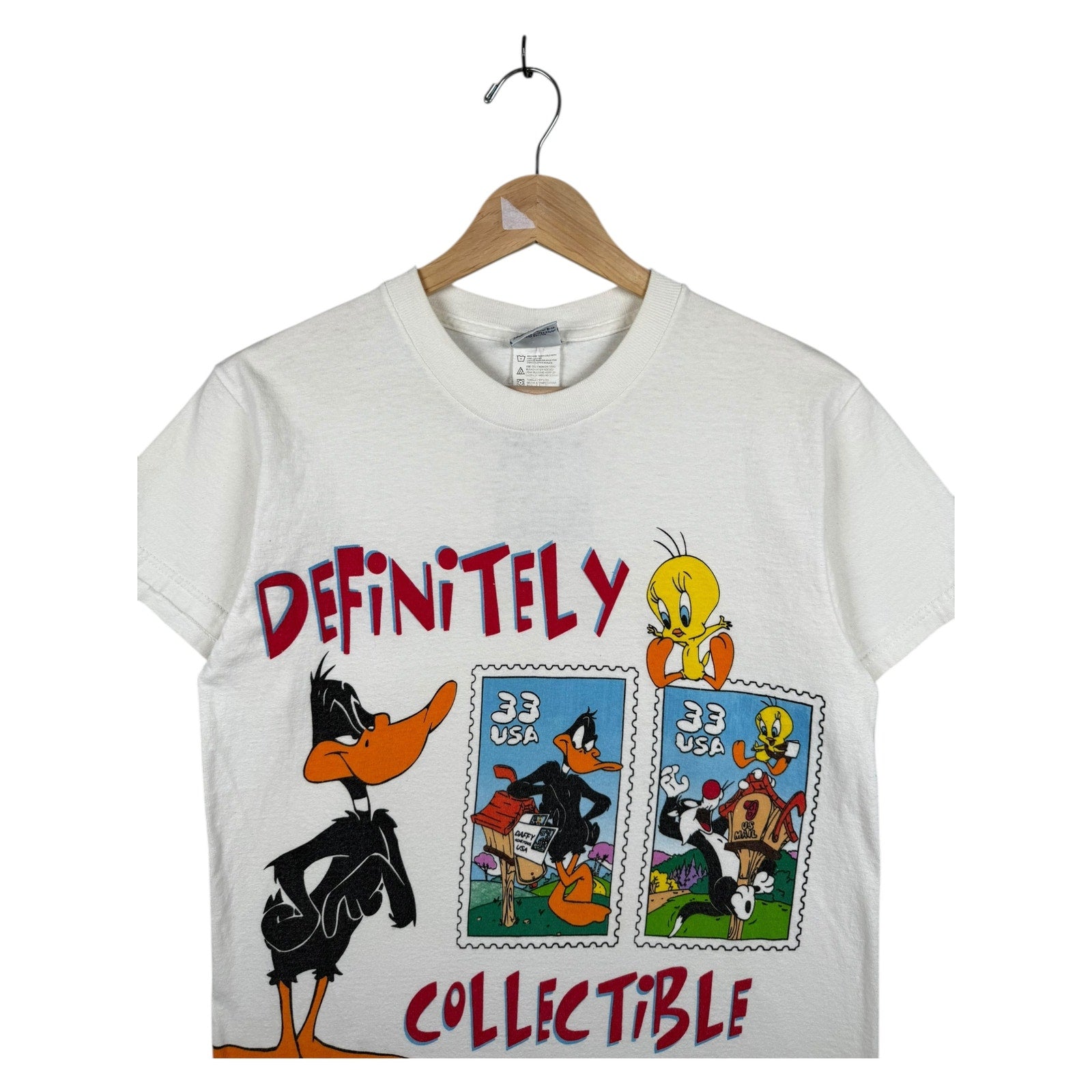 Vintage Looney Tunes Daffy Duck Tweety Definitely Collectible T-Shirt