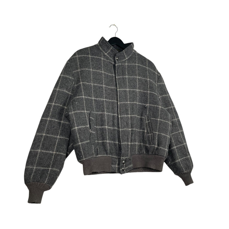 Vintage The Fox Collection Plaid Bomber Jacket