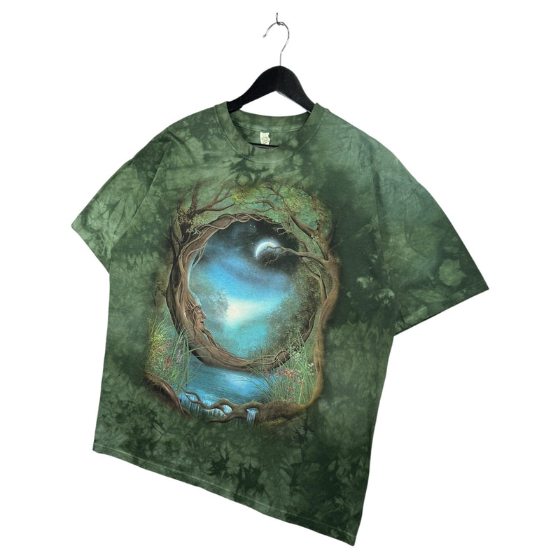 Vintage Tie Dye Magical Tree Moonlight T-Shirt