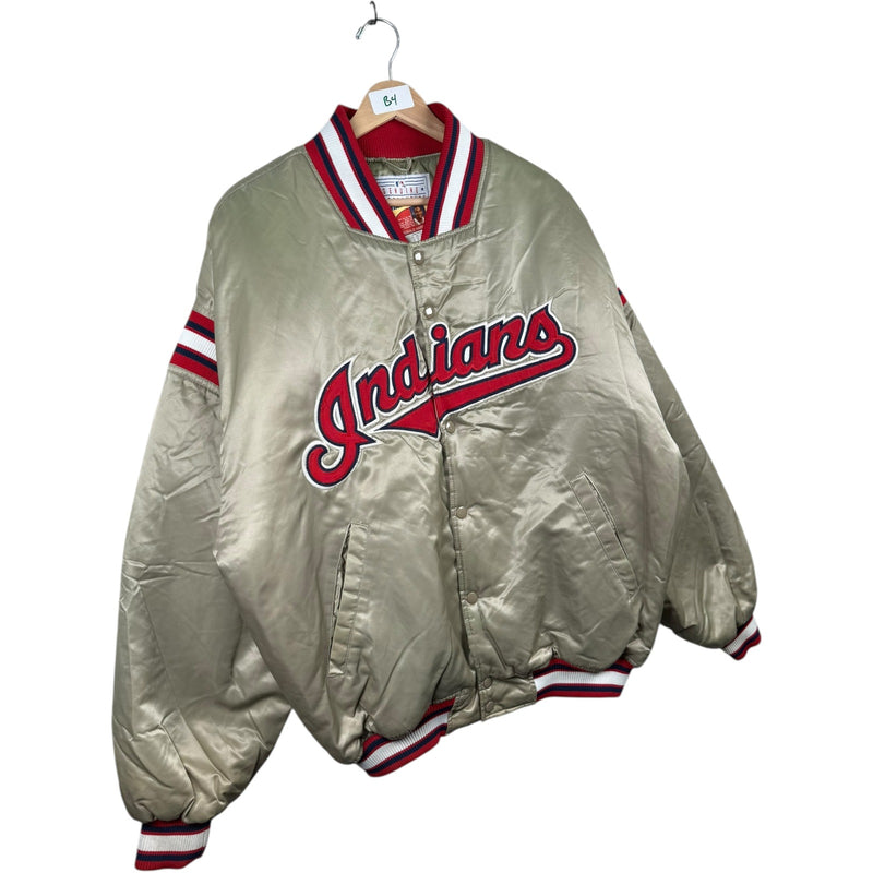 Vintage Cleveland Indians MLB Satin Bomber Jacket