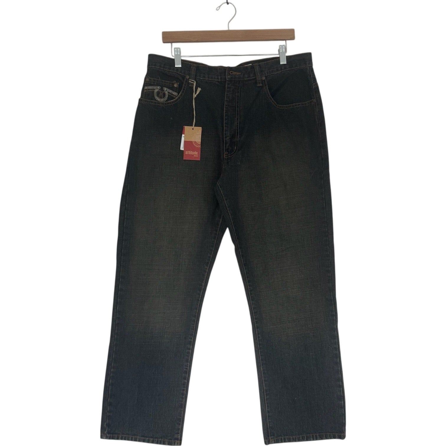 Vintage NTW Attitude Straight Leg Denim Jeans 34x30