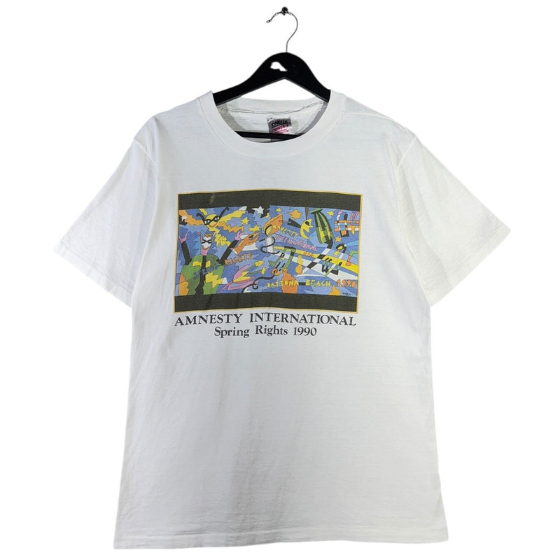 Vintage Amnesty International Spring Rights Art T-Shirt 90s