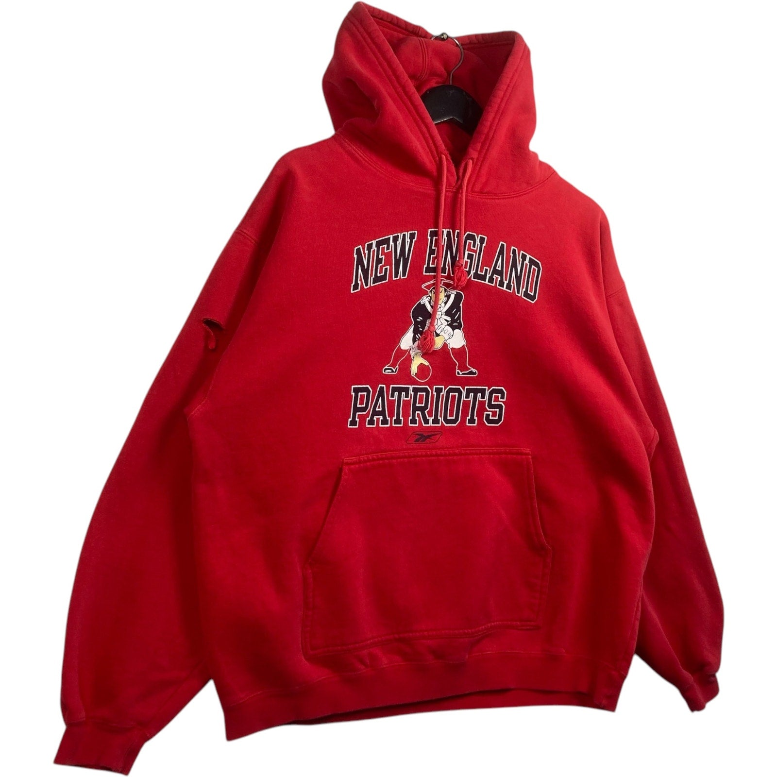 Vintage Reebok New England Patriots Mascot NFL Hoodie