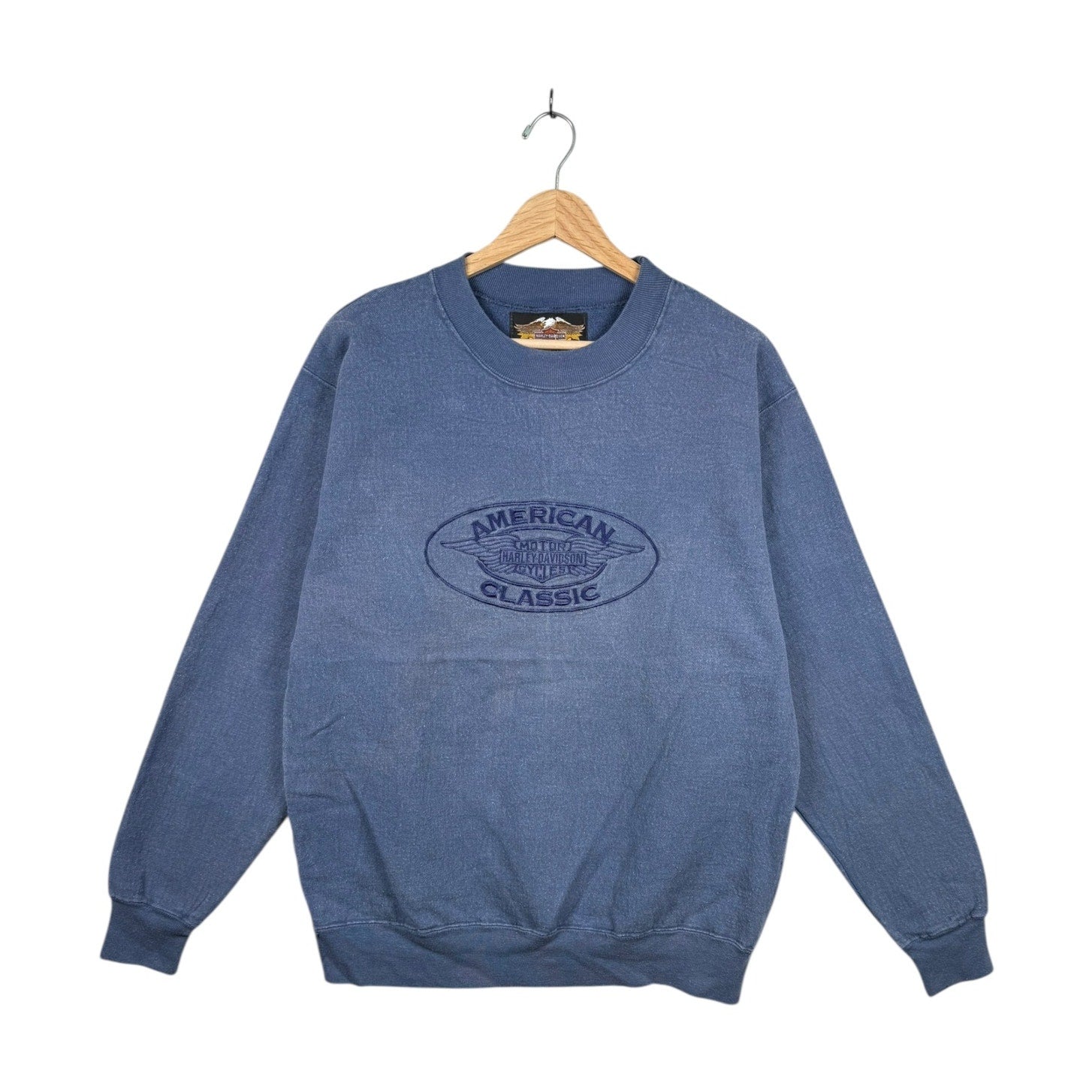Vintage Harley Davidson American Embroidered Crewneck