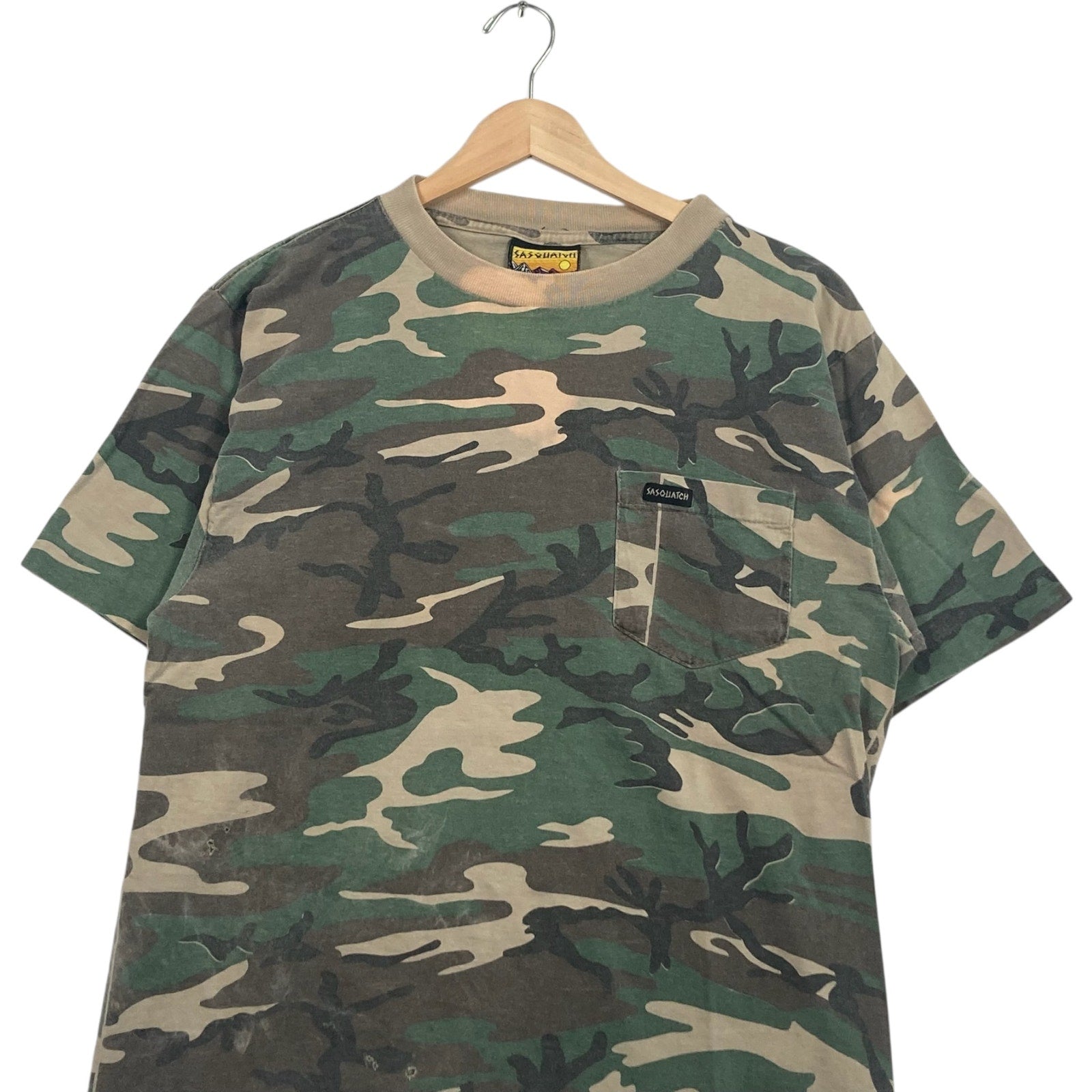 Vintage Sasquatch Camouflage Pocket Tee