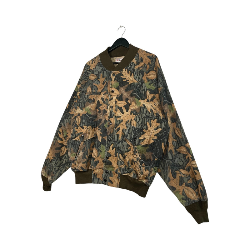 Vintage Simmons MasterGuide Tree Camo Bomber Light Jacket