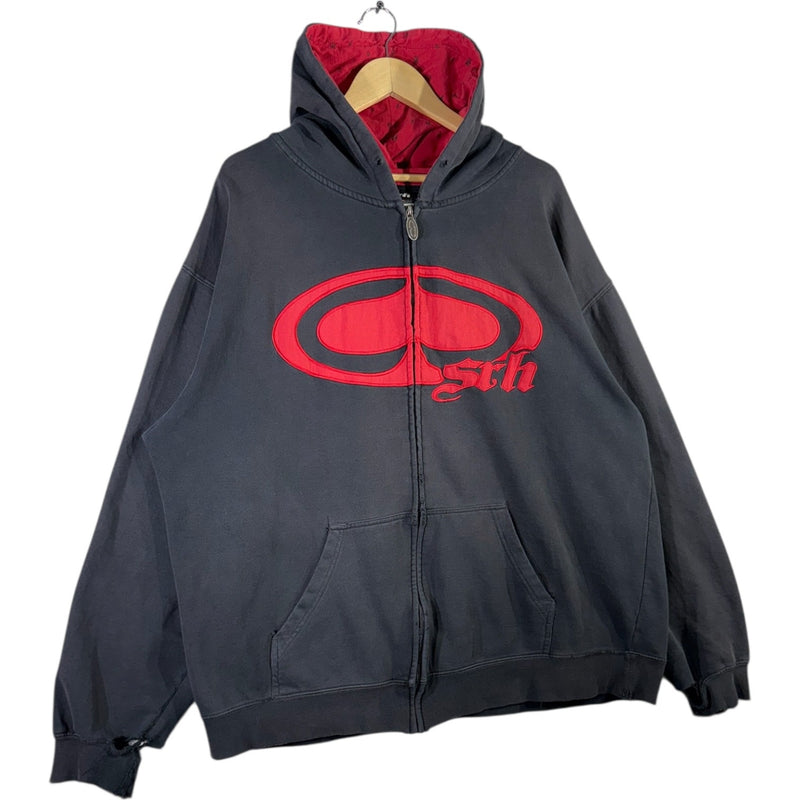 Vintage SRH Embroidered Logo Full-Zip Hoodie