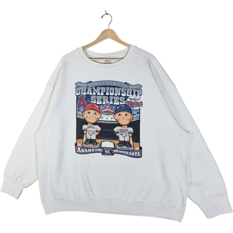 Vintage MLB ALCS 2002 Angels Minnesota Twins Crewneck