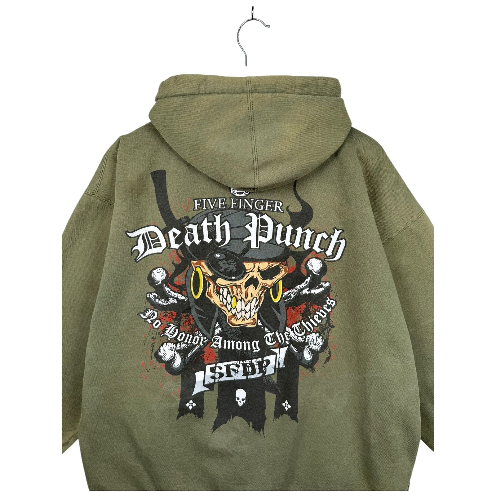 Vintage 5FDP Five Finger Death Punch Full Zip Jacket Hoodie