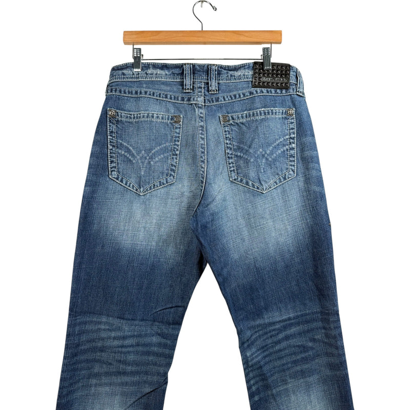 Vintage Affliction Faded Straight Leg Denim Jeans 33