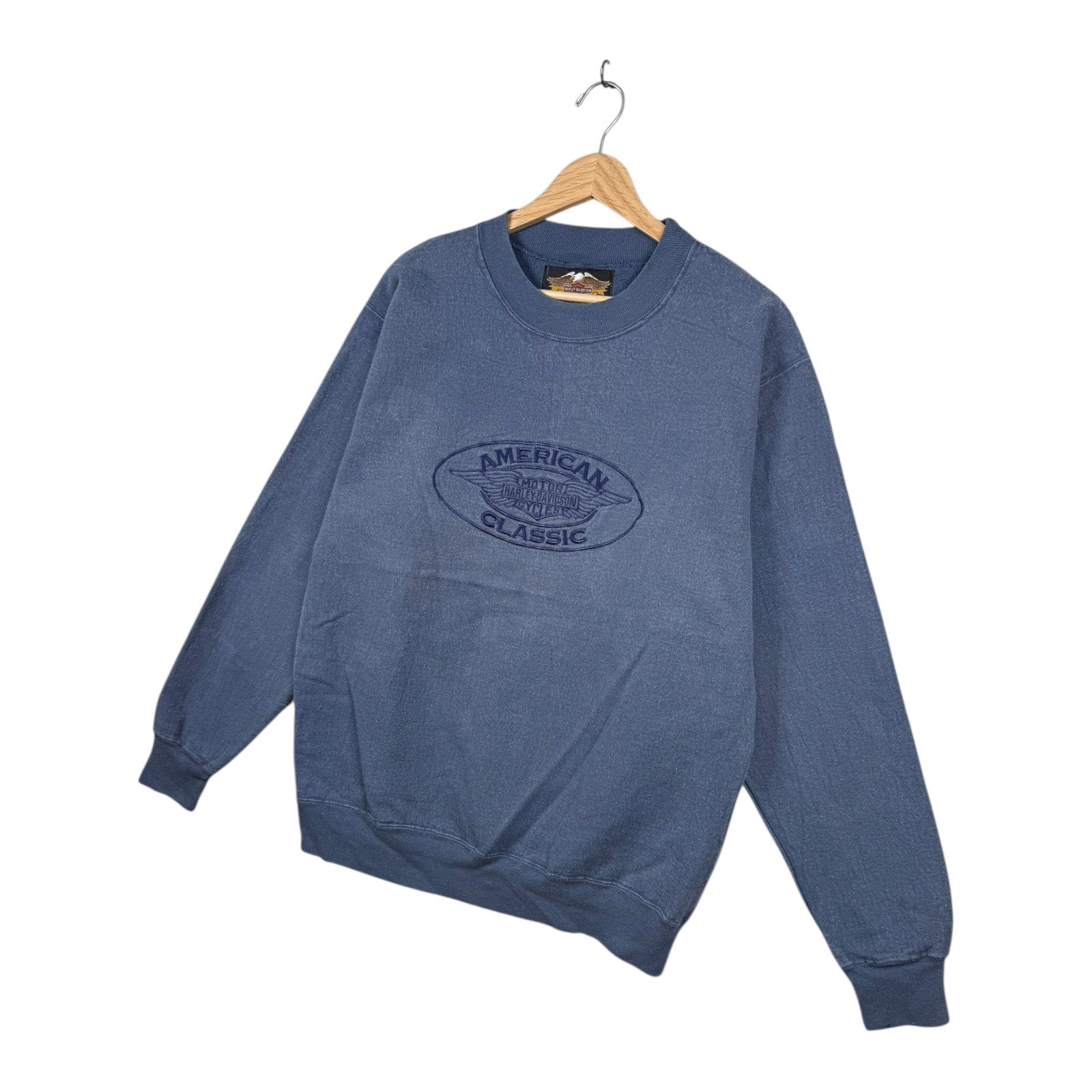 Vintage Harley Davidson American Embroidered Crewneck