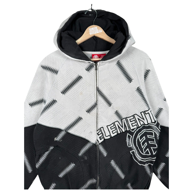 Vintage Element Full Zip Allover Print Jacket Hoodie