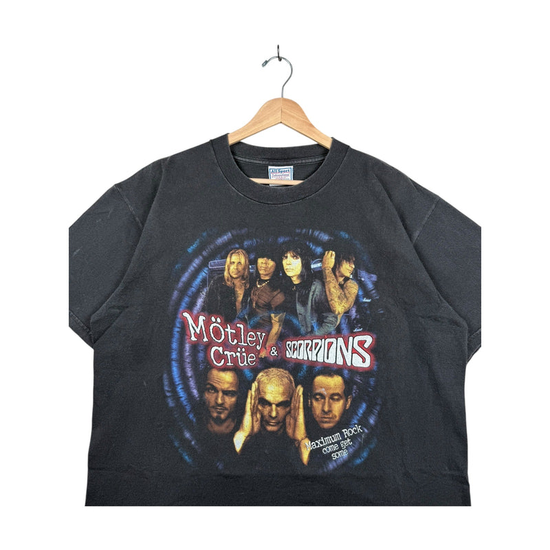Vintage Motley Crue & Scorpions Maximum Rock Concert T-Shirt