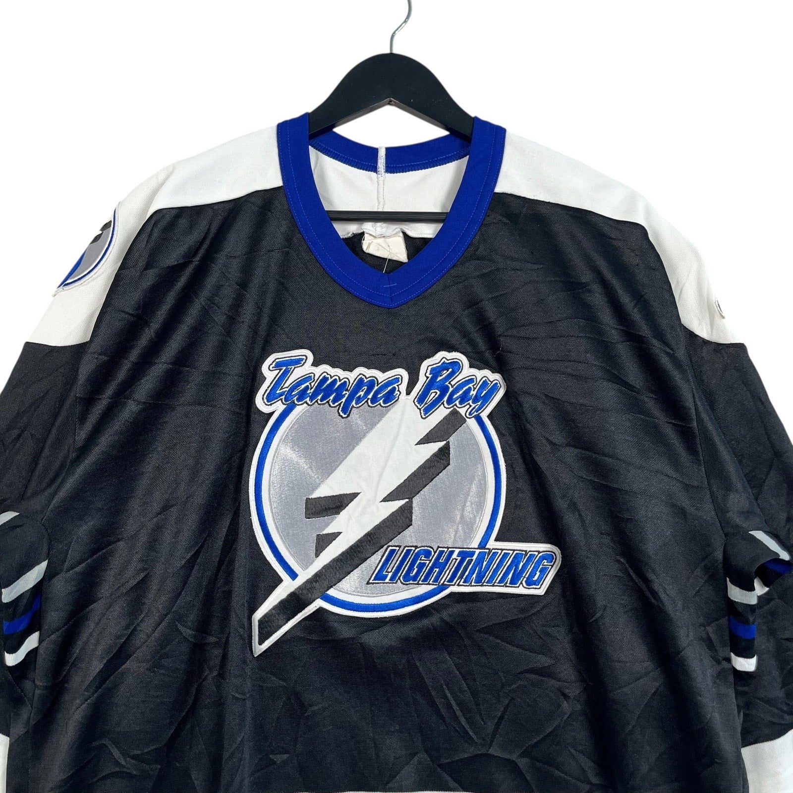 Vintage Tampa Bay Lightning Spellout Logo NHL Jersey