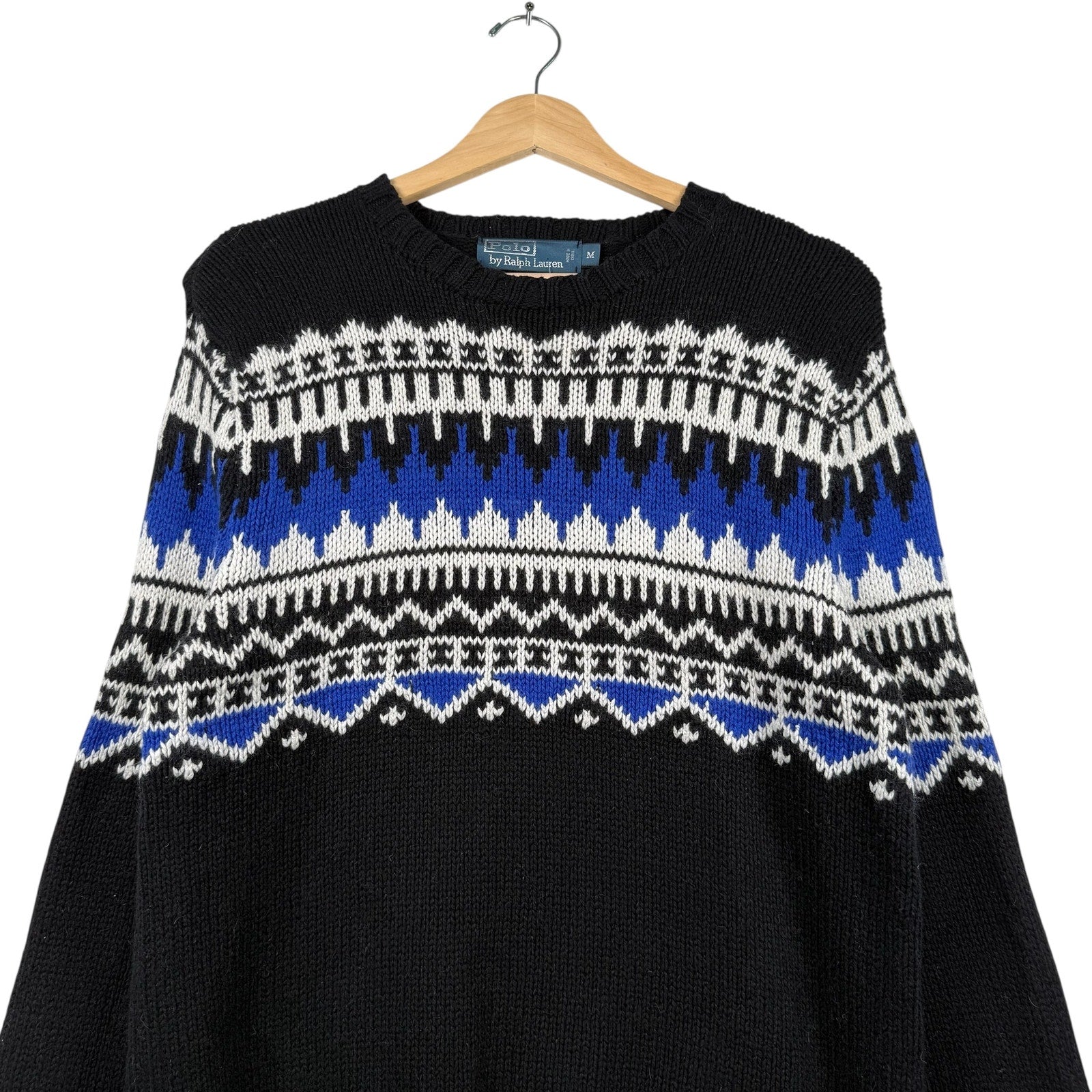 Vintage Polo Ralph Lauren Wrap Around Patterned Sweater