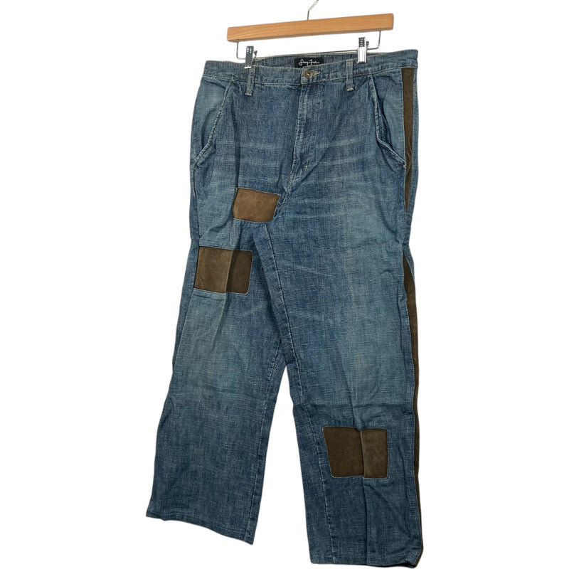 Vintage Cut & Sew Sean John Wide Leg Denim Jeans 36 x 28