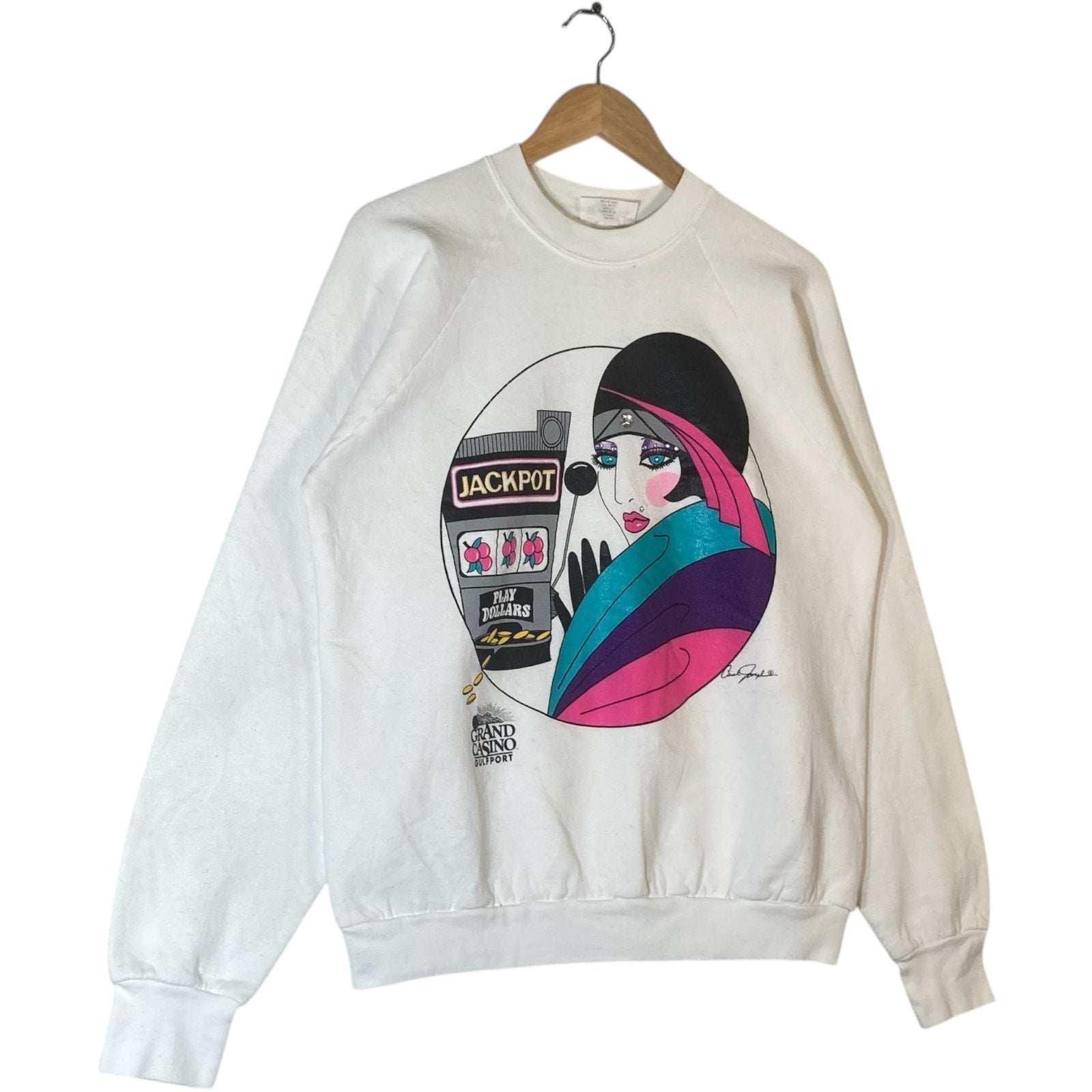 Vintage Art Attack Grand Casino Jackpot Crewneck