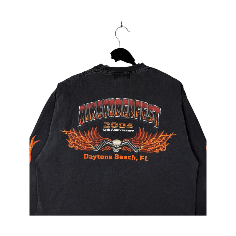 Vintage Biketoberfest Daytona Beach Eagle Long Sleeve T-Shirt