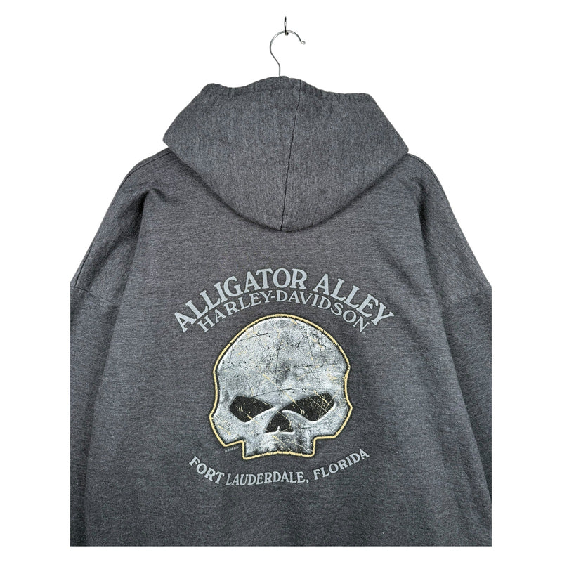 Vintage Harley Davidson Alligator Alley Florida Hoodie